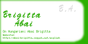 brigitta abai business card